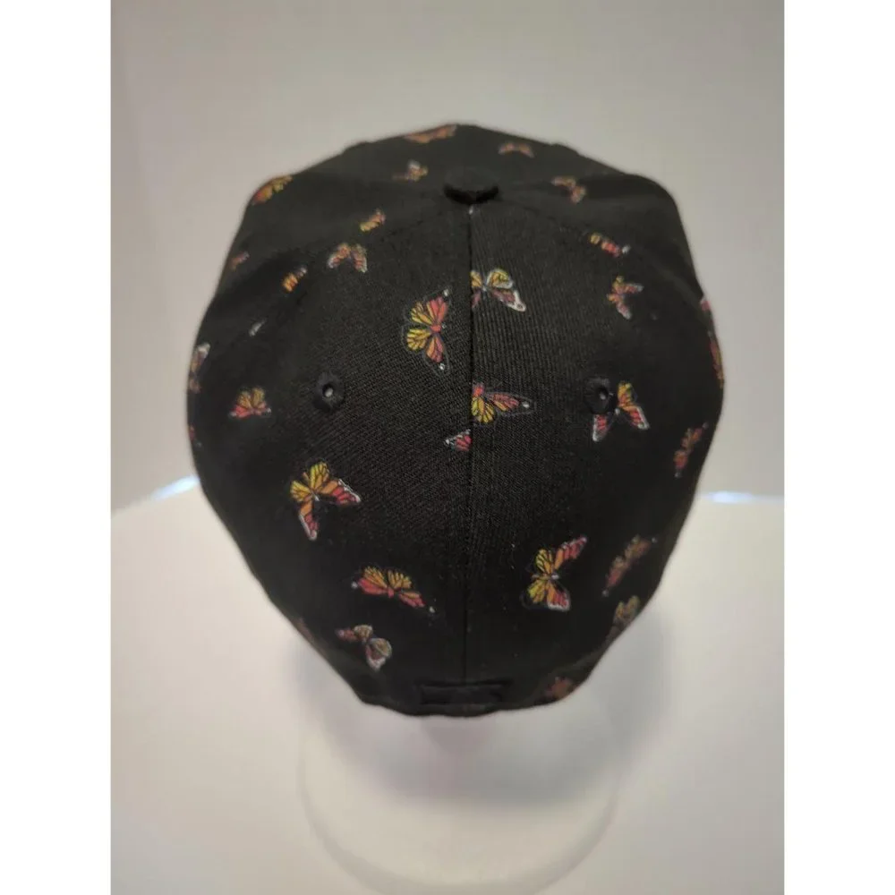 New Era Black Arizona Diamondbacks Fitted Hat with Butterfly Pattern - Picture 3 of 5